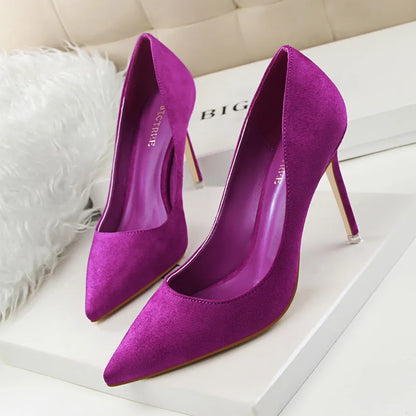 High Heels Suede Prom Shoes