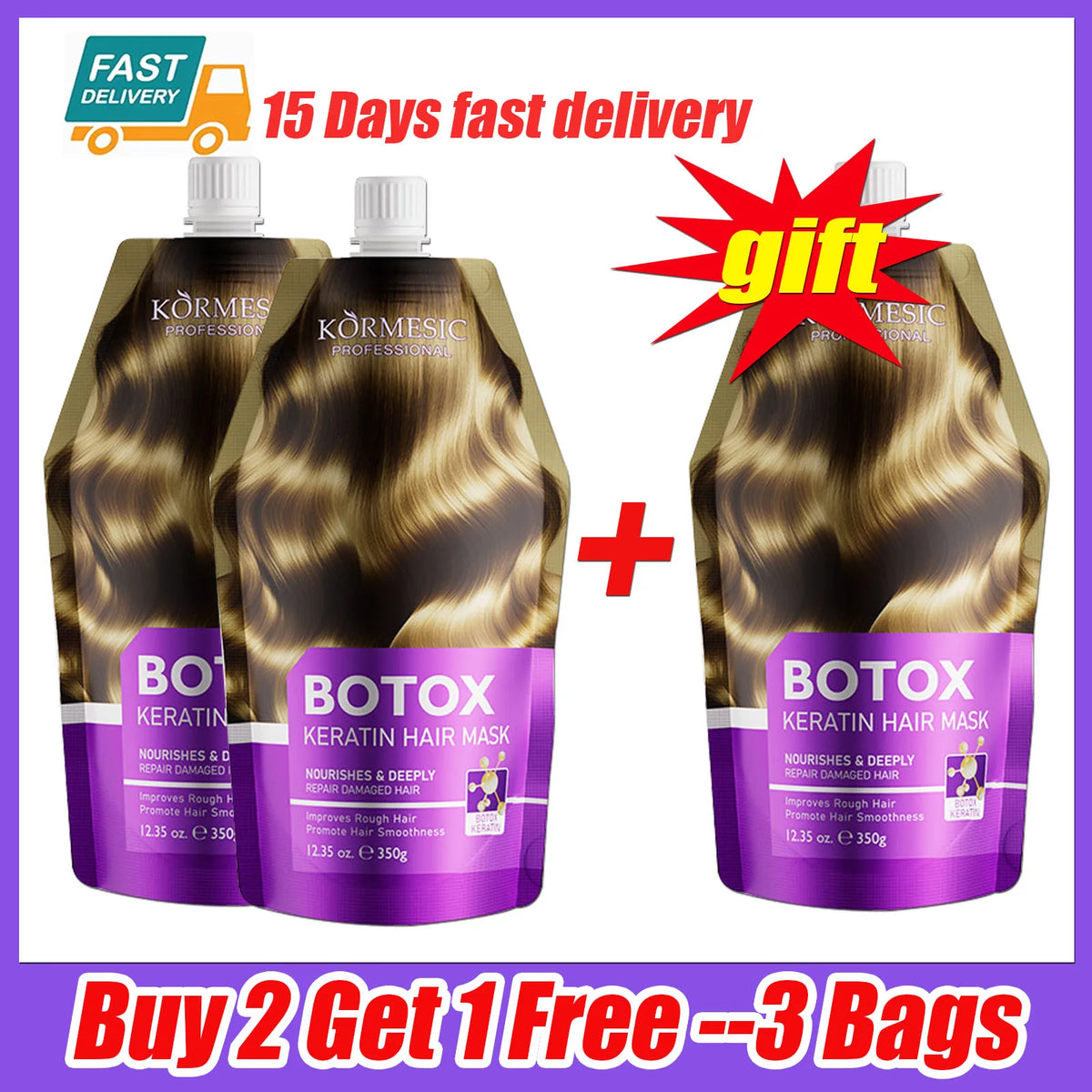 Magical Keratin Hair Mask 5 Seconds Repair Damaged Frizzy Hair Soft Smooth Shiny Nutrition