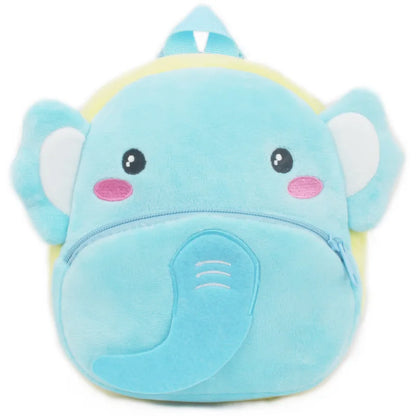 3D School Bags Cartoon Print Plush Kids Backpack Kindergarten Mini Bag