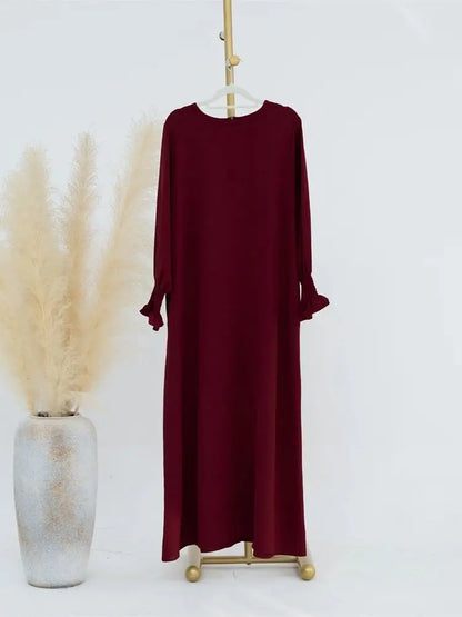 Jersey Solid Modest Under Abaya Islamic Robe