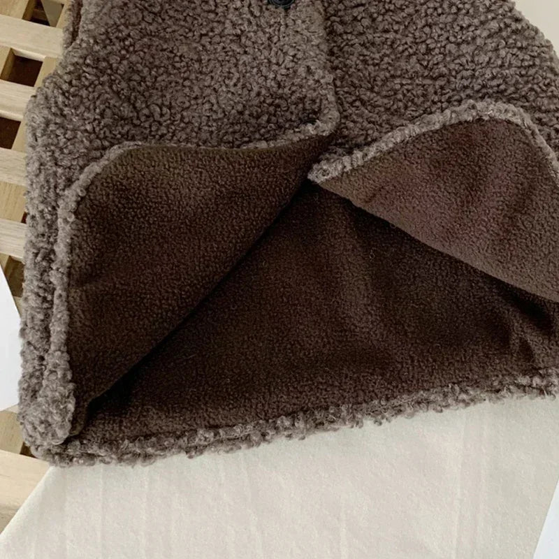 Autumn Winter Baby Plus Velvet Waistcoat Teddy Hair Coat