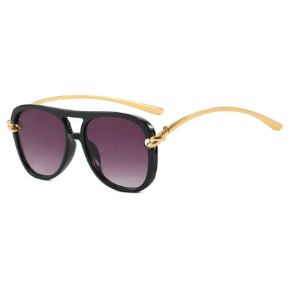 Vintage Knot Leg Oversize Square Cat Eye Sunglasses