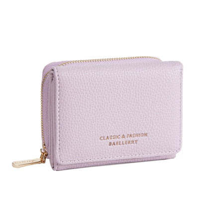 Leather Short Tri-Fold Card Wallet