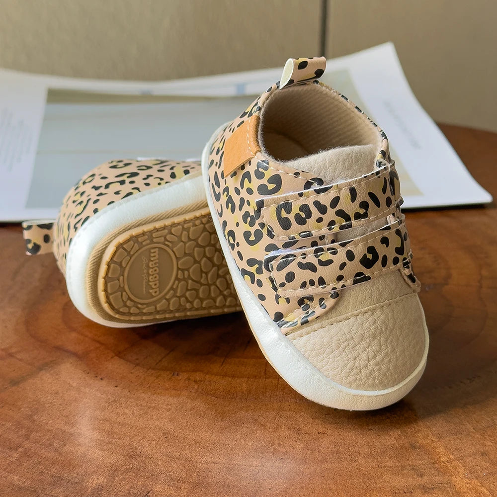 Leather Rubber Anti-slip Toddler First Walkers Shoes