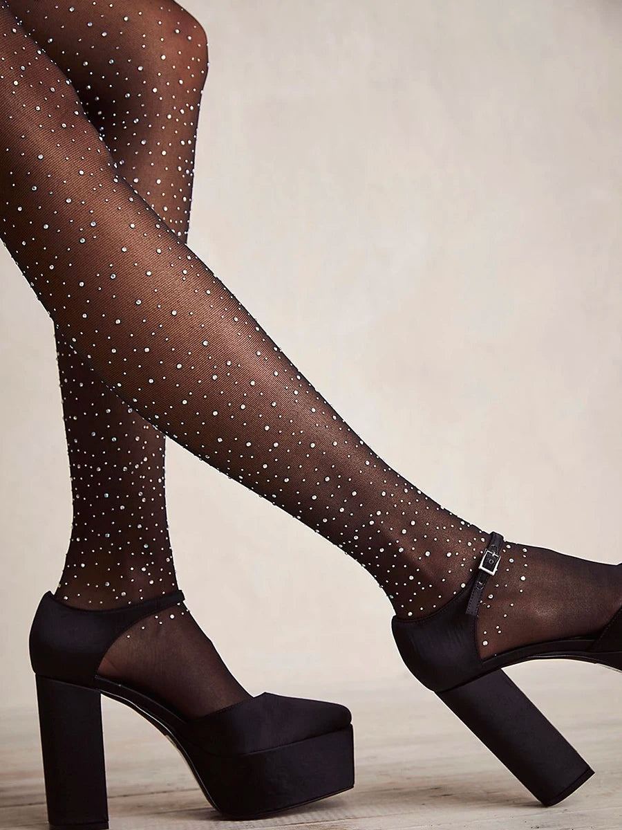 Diamond Pantyhose Sexy Shiny Slim Rhinestone Mesh Nylon Socks