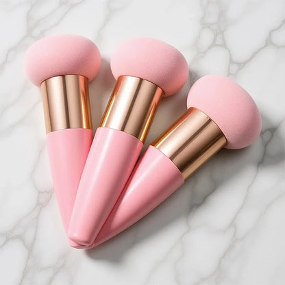 Mushroom Head Makeup Brush Puff Beauty Makeup Sponge With Handle Make-up