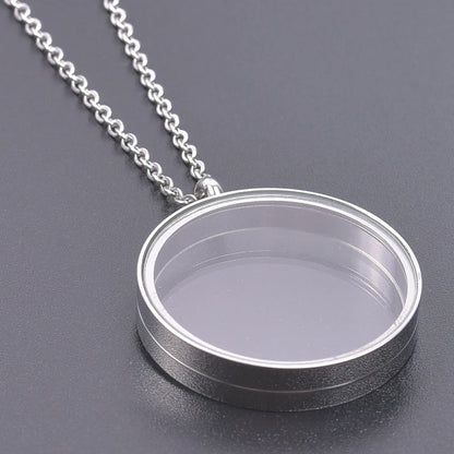 Twist Locket Pendant Photo Floating Charm Necklace
