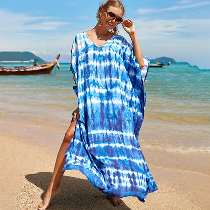 Swimsuit Kaftans Beach Cover Ups Colorful Outfits Dress