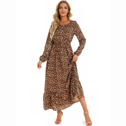 Maxi Bohemian Casual Full Sleeve Chiffon Dress