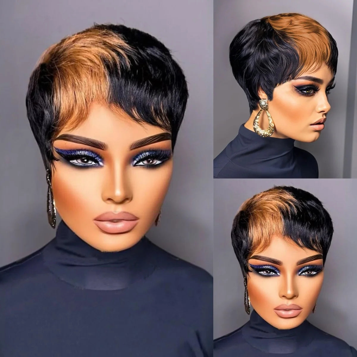 Short Straight  Pixie Cut Hair Bob Wig