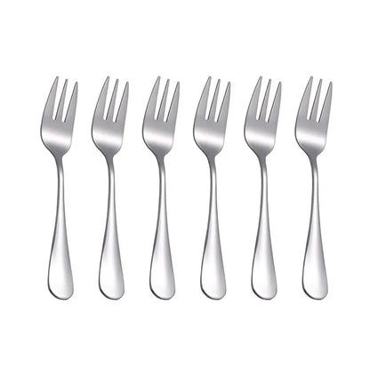 6pcs Stainless steel cutlery fruit forks dessert forks