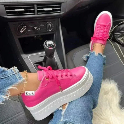 Casual Vulcanized Outdoor Walking Breathable Wedge Heel Sneakers
