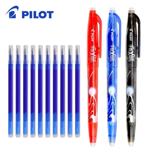 Pilot Erasable Gel Pen Magic Blue Black Red Ink 0.5mm Erasable Refill