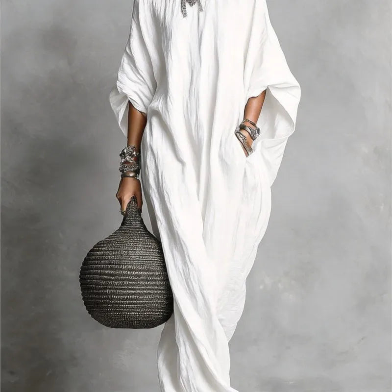 Casual Big Hem Maxi Long Sleeve Loose Dress