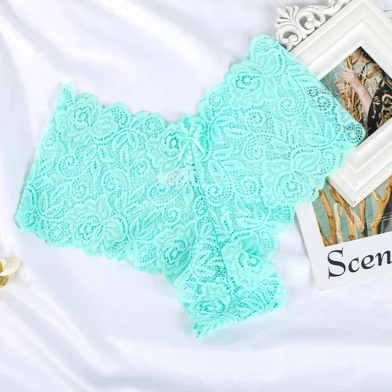 Floral Lace Panties Perspective Underwear Lingerie