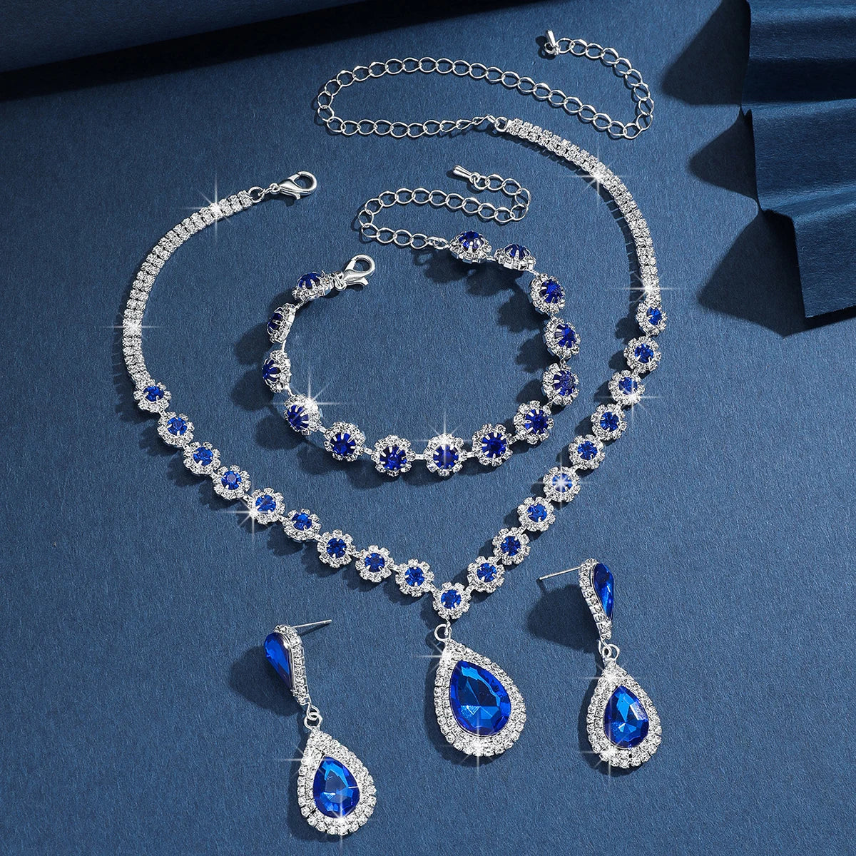 Waterdrop Flower Necklace Jewelry Set