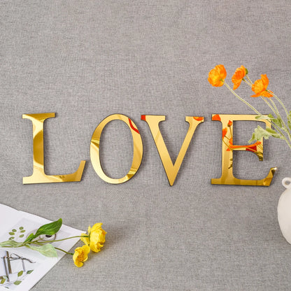 20cm Big Size 3D English Letters Acrylic Mirror