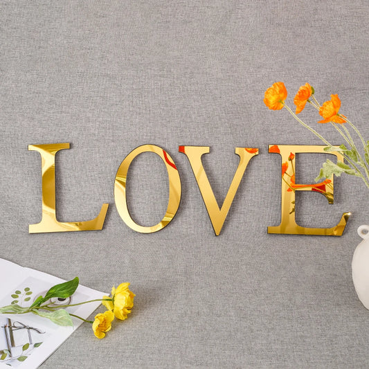 20cm Big Size 3D English Letters Acrylic Mirror