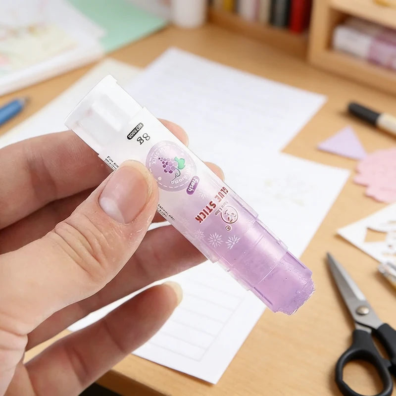 1-4Pcs Cute Colorful Solid Glue Sticks High Viscosity Glue for Paper