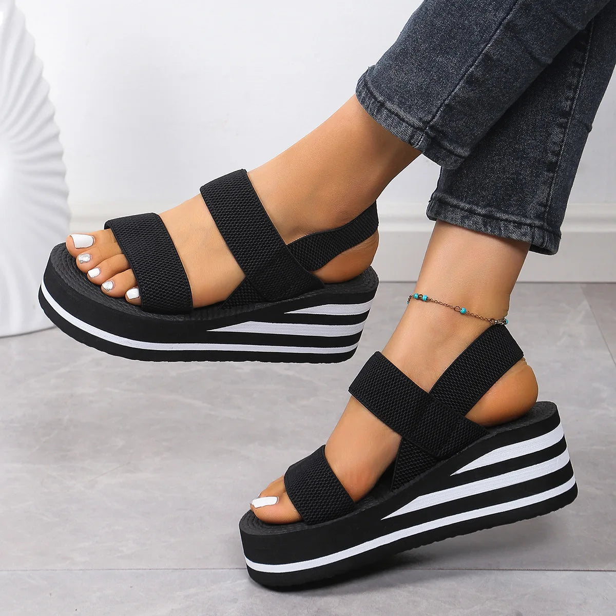 DANA Slingback Wedge Roman Sandals
