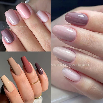 Pink Glitter Nail Gel Polish