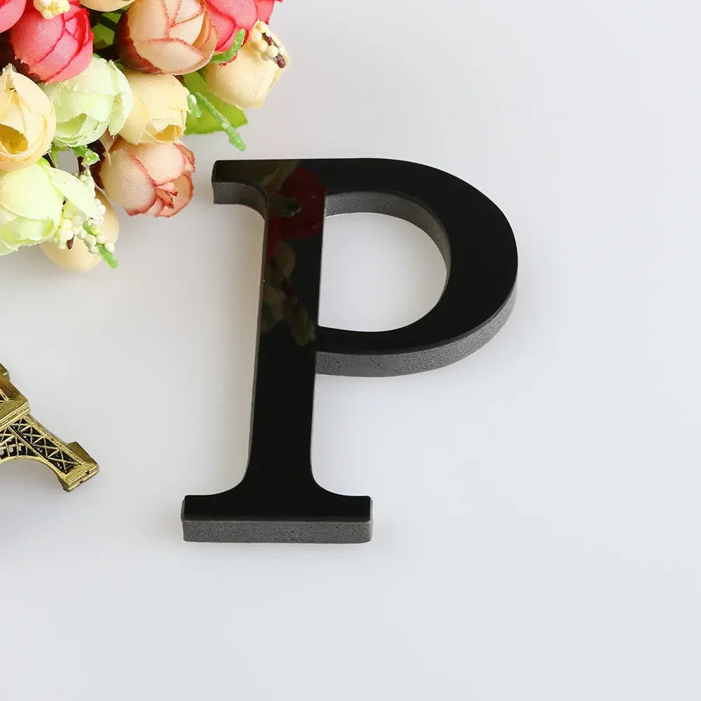 26 Letters DIY 3D Mirror Acrylic Wall Sticker