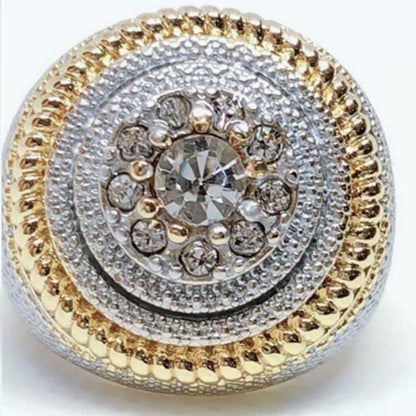 Milangirl Clear Cubic Zircon Luxurious Round Ring