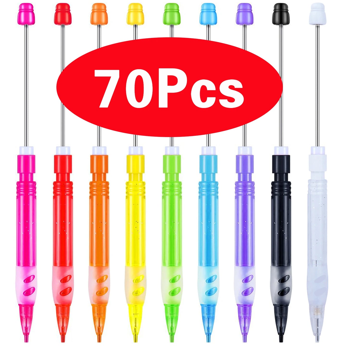 10-100Pcs Beaded Pencil HB Writing Beaded Pencil