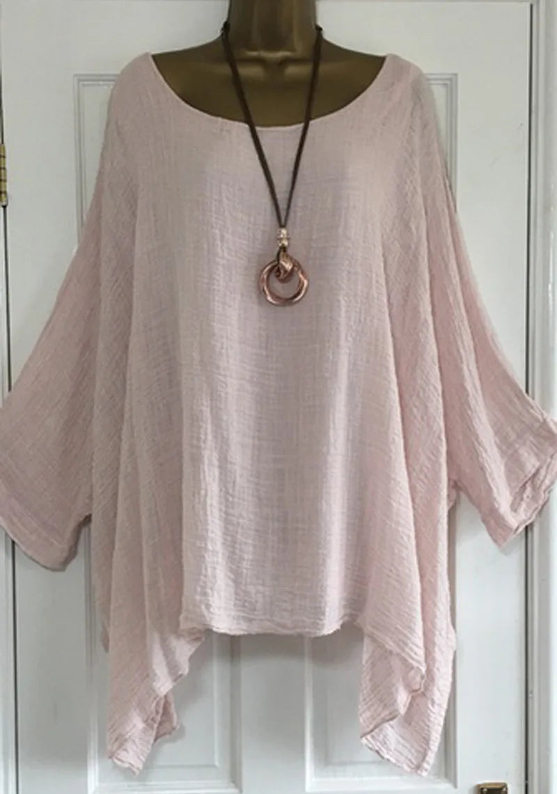Batwing Sleeve 3/4 Sleeve Casual Blouse