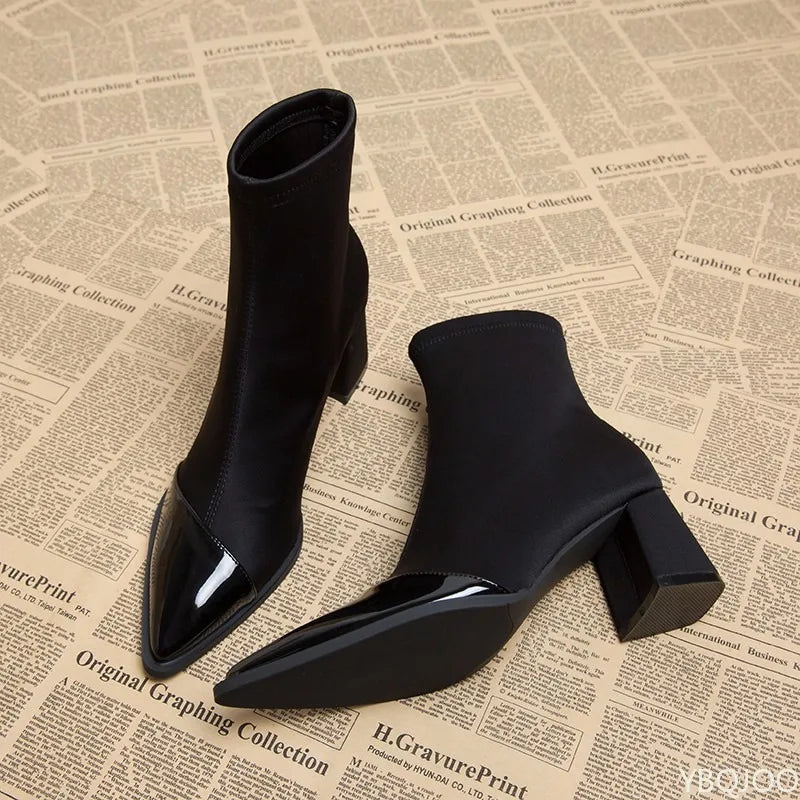 High Heels Pointed Short Thin and Tall Boots
