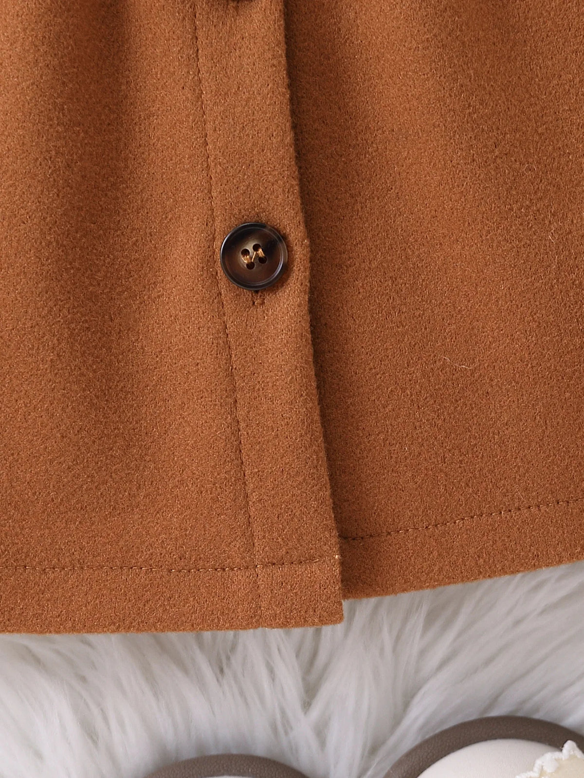 Retro Leopard Print Doll Collar Woolen Coat Set