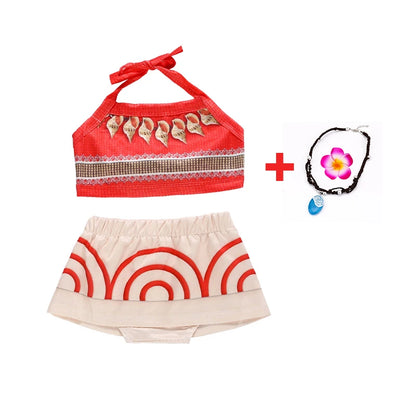 New Moana Costume Cosplay Toddler Dress