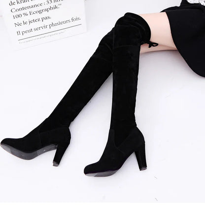 DANA Thick Sole Knitted Long Boots