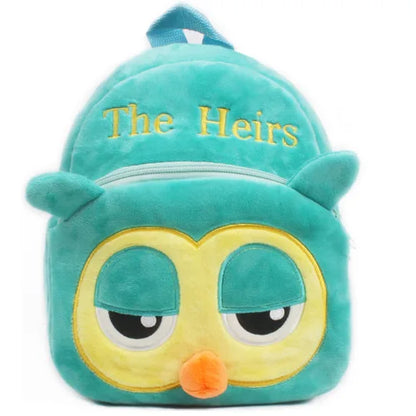 3D School Bags Cartoon Print Plush Kids Backpack Kindergarten Mini Bag