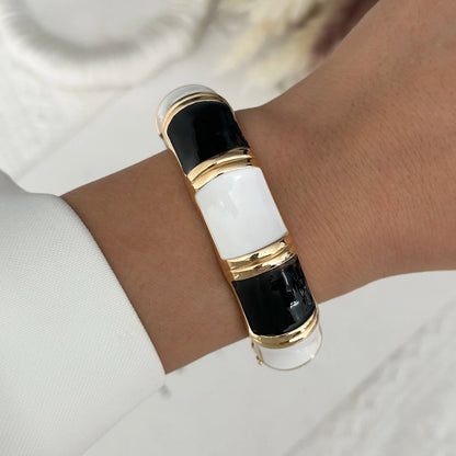 Round Bangles Exaggerated Geometric Wide Cuff Bracelets Hip Hop