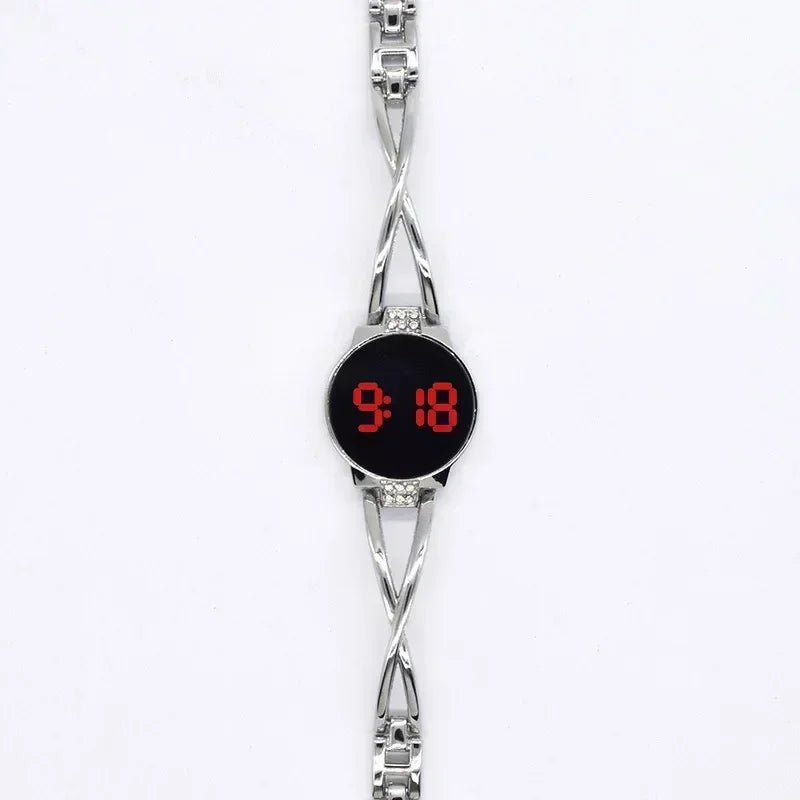 LED Touch Screen Steel Electronic Watch