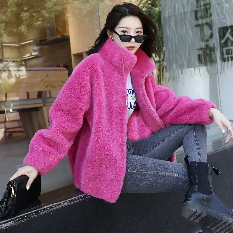 Double Coral Fleece Thick Long Sleeve Coat