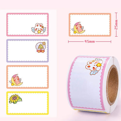Cartoon Style Name Sticker Waterproof Handwritten Tag Sticker
