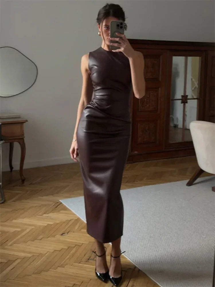 Sexy High Waist Sleeveless Slim Skinny Dress