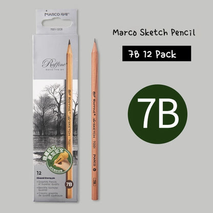 5/6/7/12 PCS Charcoal Graphite Sketch Pencils Set