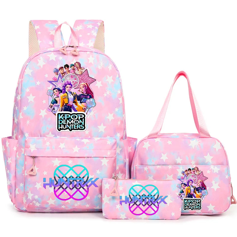 3Pcs/Set KPop Demon Hunter School Bags