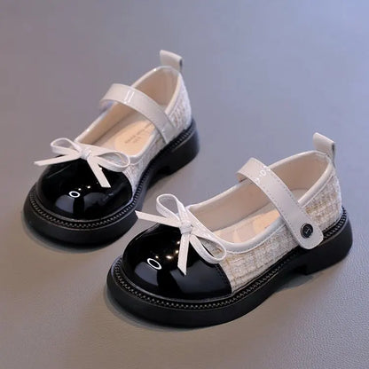 Leather Bowknot Mary Jane Shoes