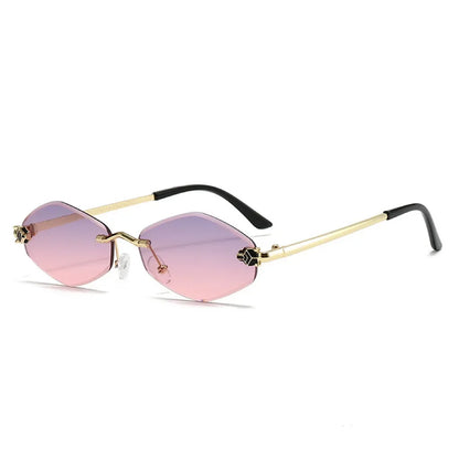Diamond Shape Leopard Sunglasses
