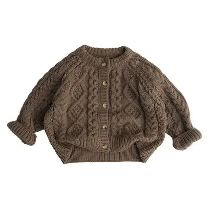 Autumn Knit Cardigan Long Sleeve Warm Thickened Jacket