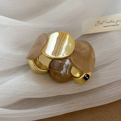 Multi-style Round Splicing Elastic Rope Resin Bracelets