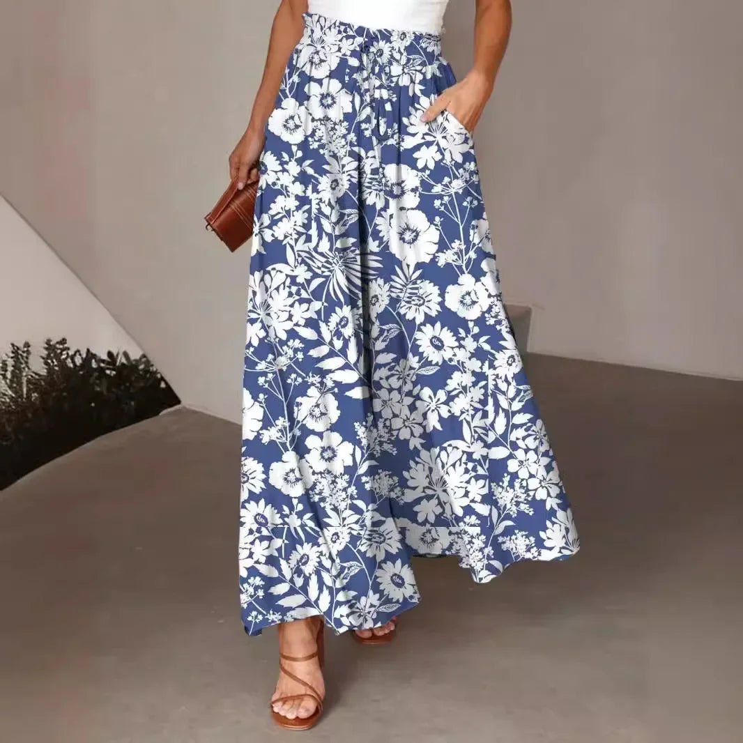 Wide Leg Long Waist Straight Pants