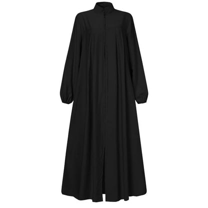 Muslim small stand-up collar Abaya