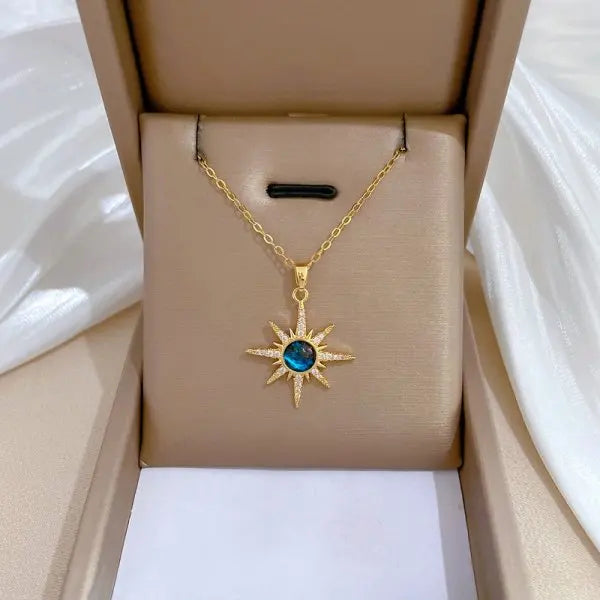 Zircon Butterfly Tassel Necklace Flower Choker Jewelry