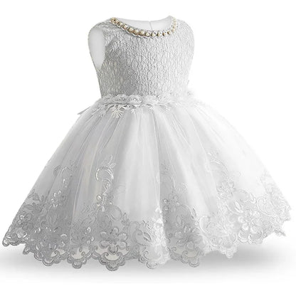 Baby Girls 1 Year Flowers Baptism Dress