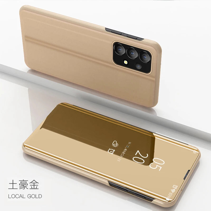 Samsung Galaxy Luxury Smart Mirror Magnetic Flip Leather Phone Cases